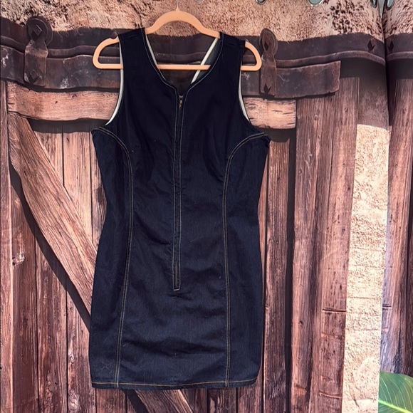 VENUS Dark Blue Denim Dress - Picture 1 of 4